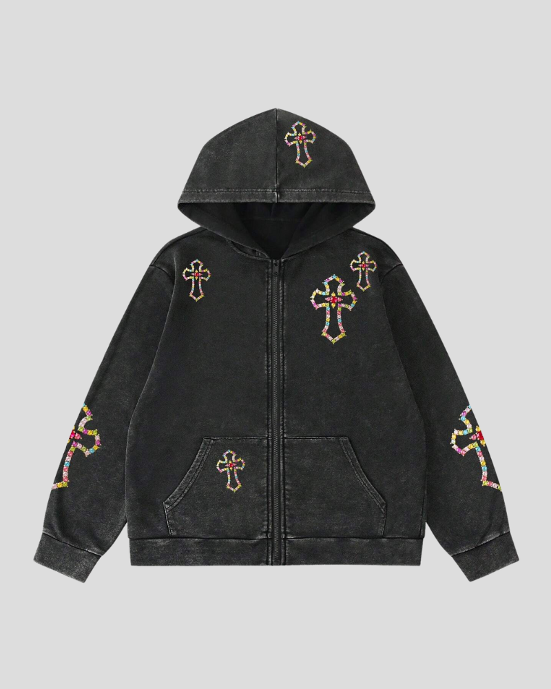 HOLY GEMS ZIP HOODIE