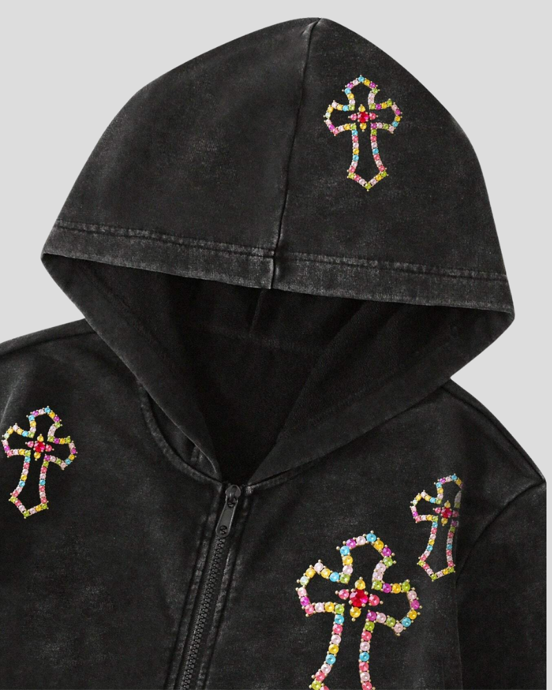 HOLY GEMS ZIP HOODIE